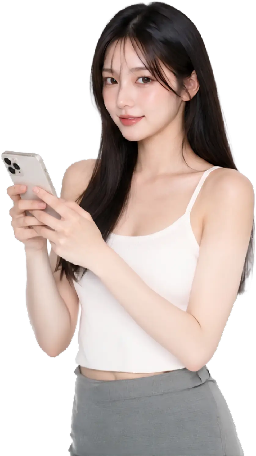 アンケート回答する女の子