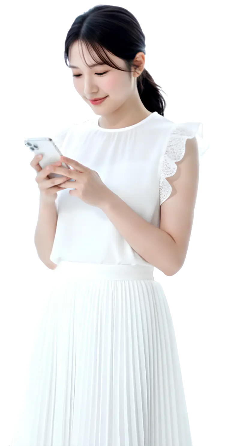 アンケート回答する女の子