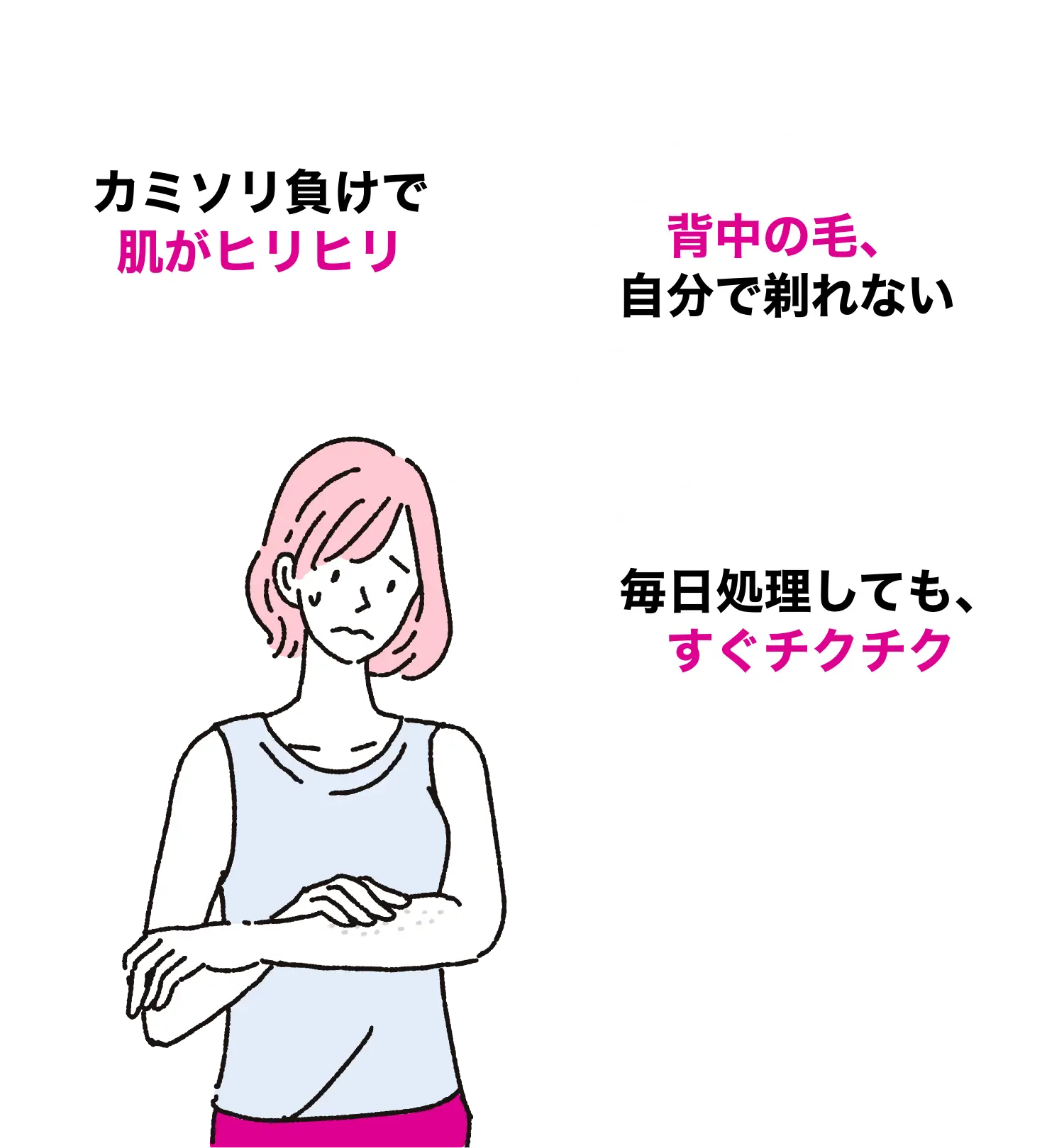 カミソリ負けで肌がヒリヒリ